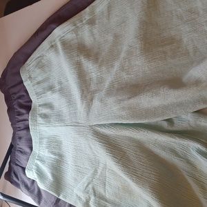 Blair wide leg pants 2 pair size 16W 1 light green 1 grey (gray) elastic waist